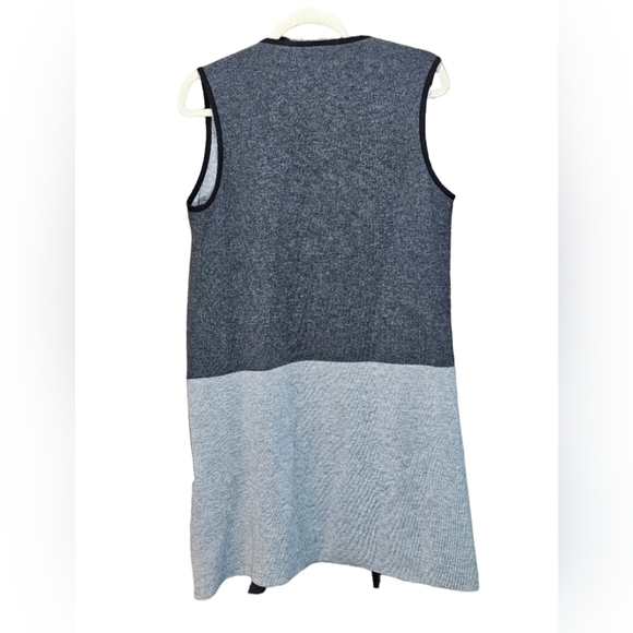 LAFAYETTE 148 $499 Retail New York Sleeveless Colorblock Cardigan, Medium, Gray - Picture 3 of 6